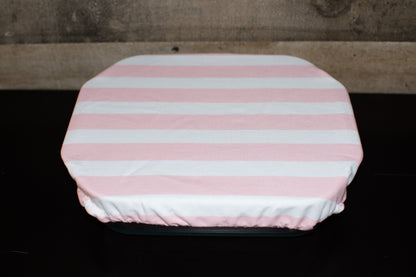 Pink and White Striped Casserole Dish Cover